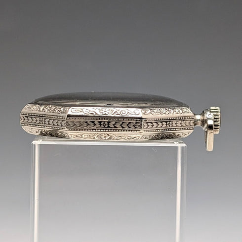 1918年左右 古董 Hampden 懷錶 金鍍八角形錶殼 運作良好